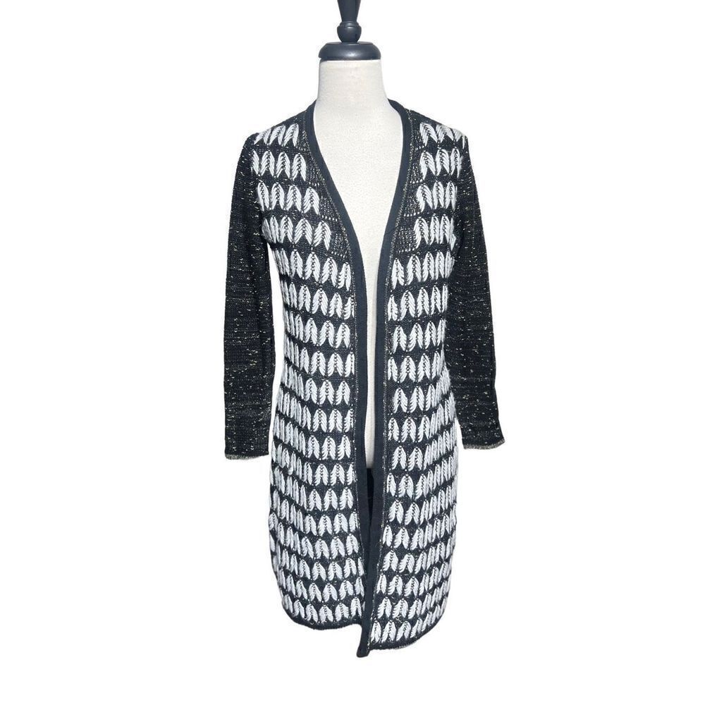 Belldini Sparkly Long Sleeve Long Cardigan Sweater Tunic Size Medium